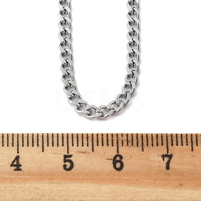 Non-Tarnish 304 Stainless Steel Curb Chain Necklaces NJEW-H492-01P-1