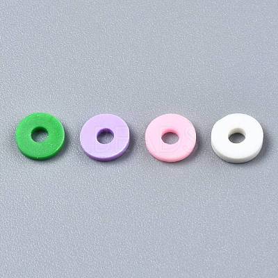 Handmade Polymer Clay Beads Strands CLAY-R089-6mm-T02B-47-1