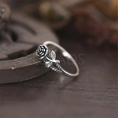 Alloy Rose Finger Rings WG6B24B-05-1