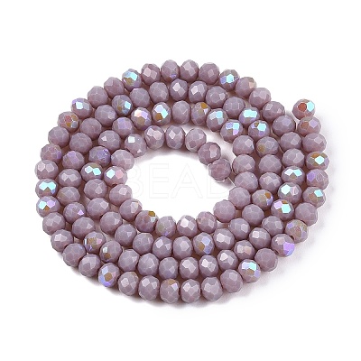 Electroplate Opaque Solid Color Glass Beads Strands LS-EGLA-A044-P4mm-L13-1