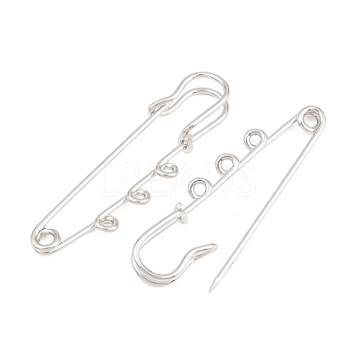 Iron Safety Pins Brooch Findings IFIN-Z005-02P-01-1