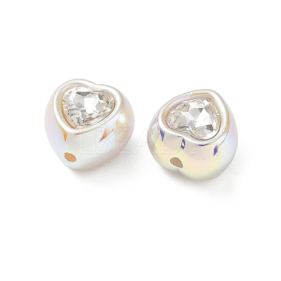 Baking Painted Acrylic & Rhinestone Beads RB-CBA19D7-02C-1