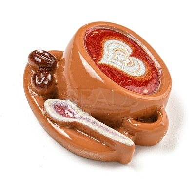 Coffee Theme Opaque Resin Decoden Cabochons RESI-M042-01B-1