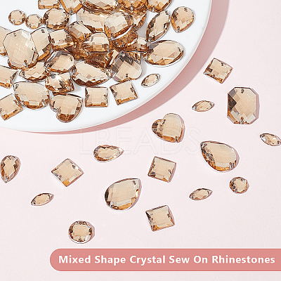 4 Sets Acrylic Sew on Rhinestone DIY-GA0007-23-1