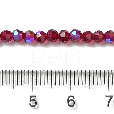 Electroplate Transparent Glass Beads Strands EGLA-A035-T3mm-L02-1
