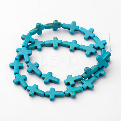 Synthetic Turquoise Beads Strands X-TURQ-G112-12x16mm-01-1