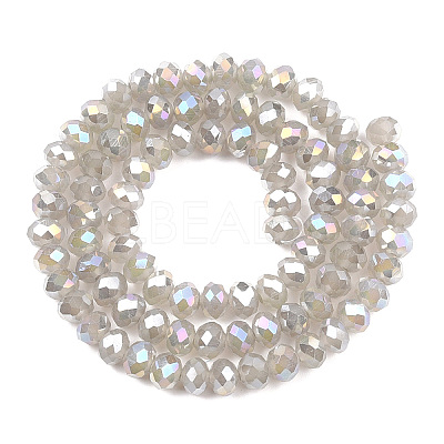 Electroplate Glass Beads Strands EGLA-A034-J6mm-B09-1