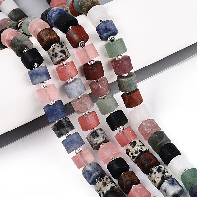 Natural & Synthetic Mixed Stone Beads Strands G-N353-02A-01-1