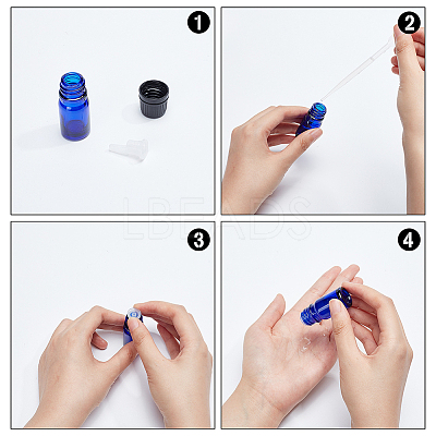 24 Sets Empty Glass Essential Oil Bottles MRMJ-BC0003-37B-1