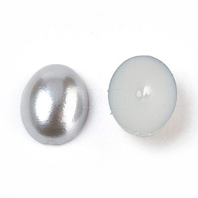 ABS Plastic Imitation Pearl Cabochons SACR-R755-8x6mm-Z41-1