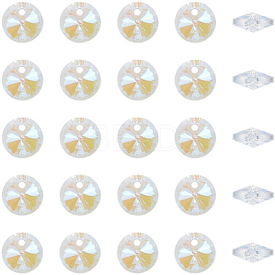 200Pcs Glass Charms RGLA-SP0001-03B-1