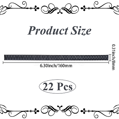 22Pcs Plastic Firm Headband Non-slip Strip DIY-CY0003-03A-1