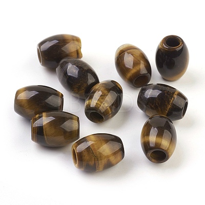 Natural Tiger Eye European Beads G-F580-A01-1