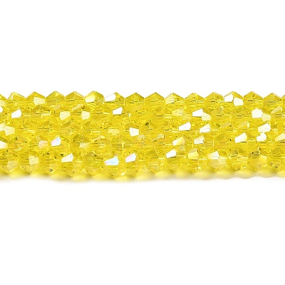 Transparent Electroplate Glass Beads Strands EGLA-A039-T3mm-B21-1