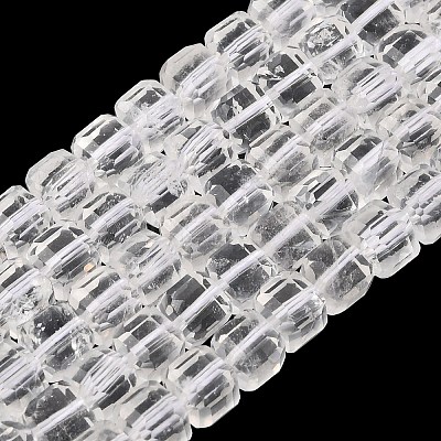 Natural Quartz Crystal Rock Crystal Beads Strands GG-CBA4808-B03-03-1