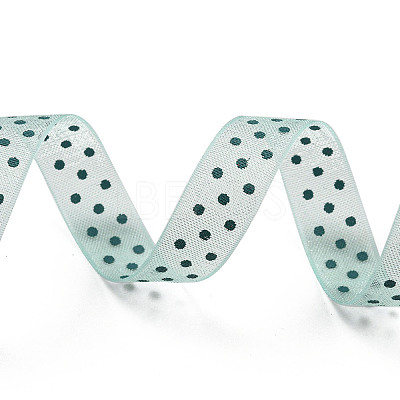 100 Yards Polka Dot Print Nylon Ribbons OCOR-G014-01D-1