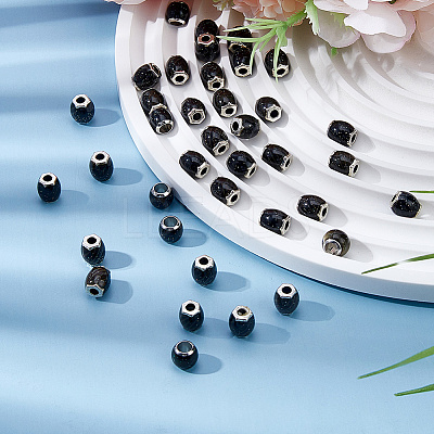 40Pcs Glass Large Hole Beads GLAA-DC0001-59-1