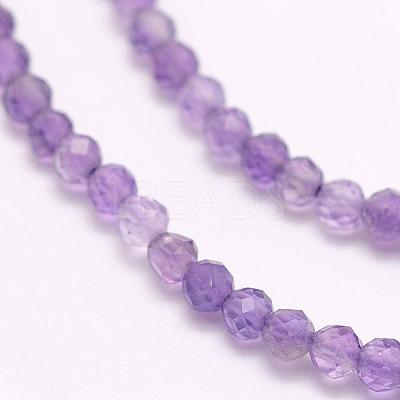 Natural Amethyst Beads Strands G-G663-17-4mm-1