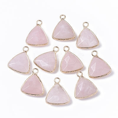 Natural Rose Quartz Pendants G-S359-029E-1