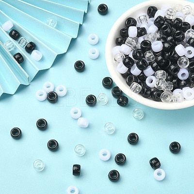 600Pcs 3 Colors Acrylic European Beads DIY-YW0006-78-1