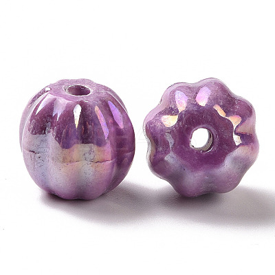 Handmade Pearlized Porcelain Beads PORC-G010-01C-1