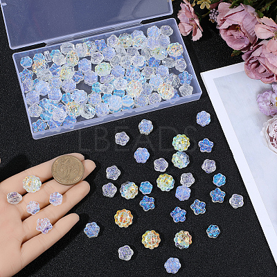 150Pcs 5 Styles Electroplate Glass Beads GLAA-PA0001-52-1