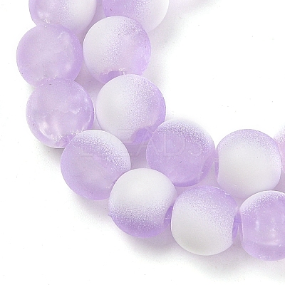 Frosted Crackle Glass Beads X1-GLAA-U001-6mm-M04-1