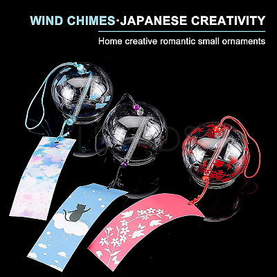 Japanese Wind Chimes HJEW-BC0001-01B-1
