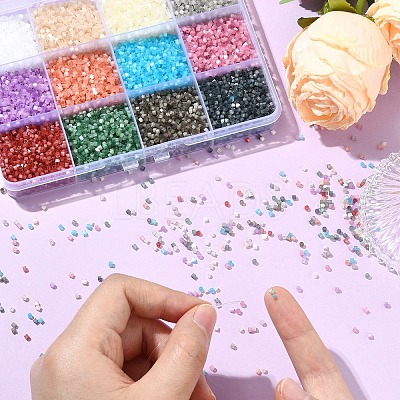 180G 12 Colors Glass Bugle Beads SEED-YW0002-79-1