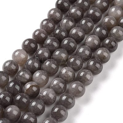 Natural Mashan Jade Round Beads Strands G-D263-8mm-XS29-1