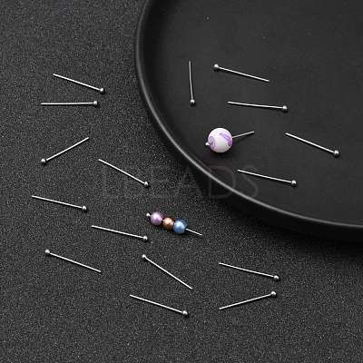 Tarnish Resistant 304 Stainless Steel Ball Head Pins X-STAS-M010-20mm-01-1