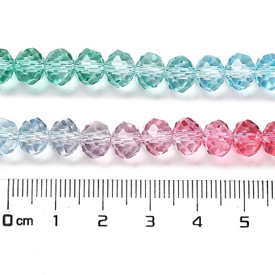 Transparent Painted Glass Beads Strands DGLA-A034-T8mm-A11-1