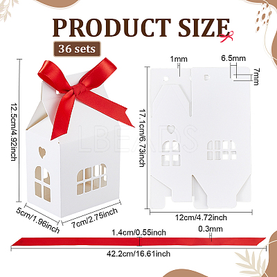 House Shaped Paper Gift Boxes ABAG-WH0040-41B-1