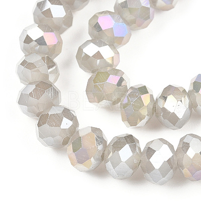 Electroplate Glass Beads Strands EGLA-A034-J8mm-B09-1