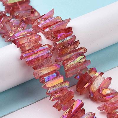 Natural Quartz Crystal Points Beads Strands G-K181-B20-1