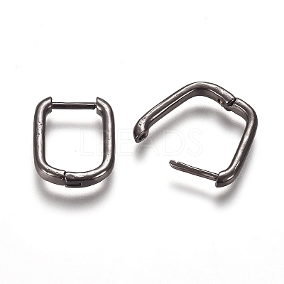 Brass Huggie Hoop Earrings EJEW-L234-61-B-1