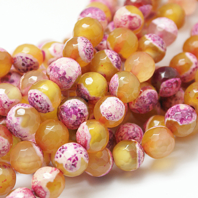 Natural Fire Crackle Agate Bead Strands G-K166-06F-8mm-05-1