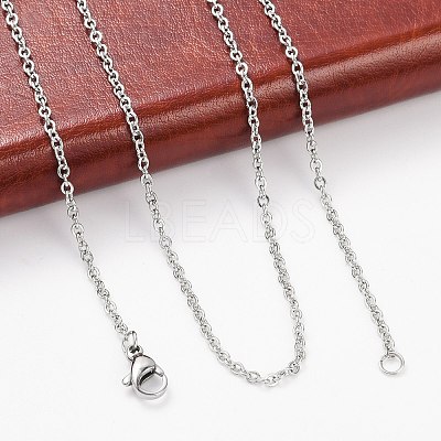 Tarnish Resistant 304 Stainless Steel Cable Chain Necklace Making LS-STAS-P045-05P-1