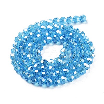 Electroplate Transparent Glass Beads Strands LS-EGLA-A035-T6mm-A08-1