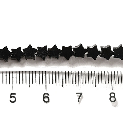 Natural Black Onyx(Dyed & Heated) Beads Strands G-G085-B44-01-1