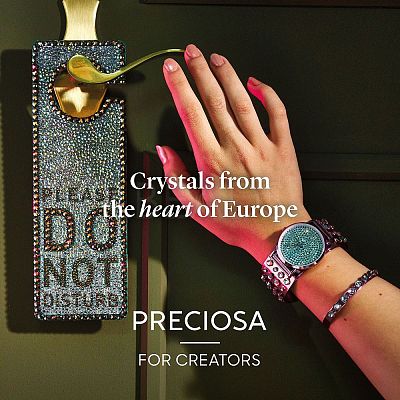 Preciosa&reg Crystal Hotfix Flatback Stones Y-PRC-HSS8-31110-200-1