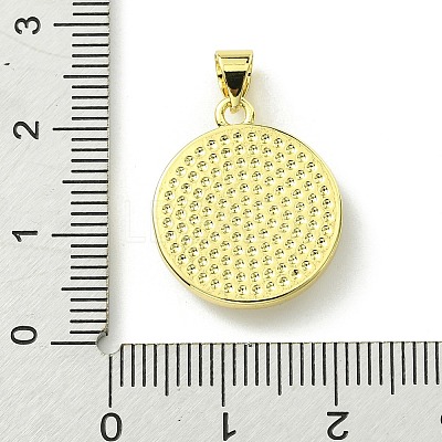 Rack Plating Brass Pave Natural Shell Pendants KK-A204-01B-03G-1