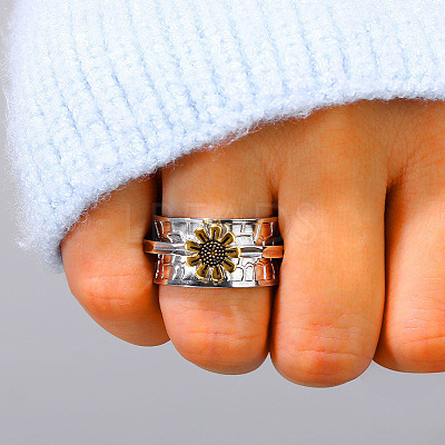 Sunflower Zinc Alloy Finger Rings FS-WGCE082-06-1