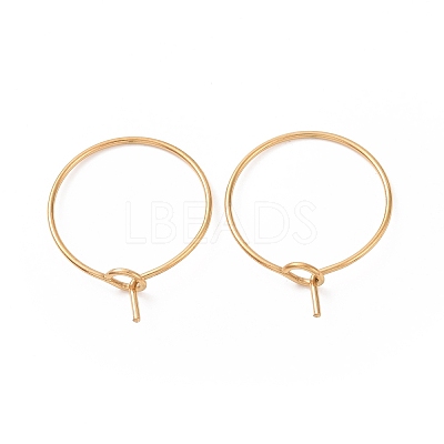 Ion Plating(IP) 316L Surgical Stainless Steel Hoop Earring Findings STAS-D164-03G-1