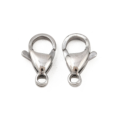 Tarnish Resistant 304 Stainless Steel Lobster Claw Clasps STAS-AB16-1