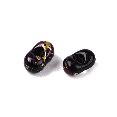 Picasso Spray Painted Glass Seed Beads SEED-T006-04-39-1