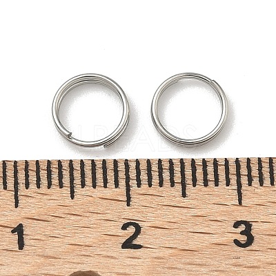 Tarnish Resistant Stainless Steel Split Rings X-STAS-E010-7x0.6mm-2-1