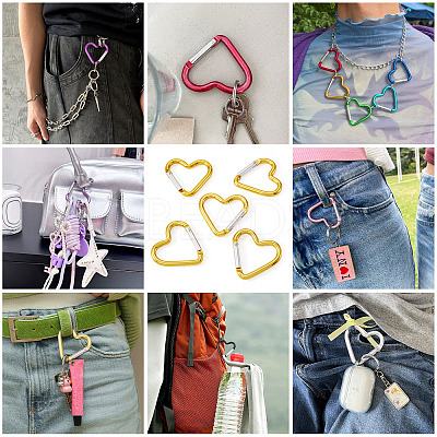 5Pcs Zinc Alloy Spring Gate Rings FIND-TA0009-73G-1