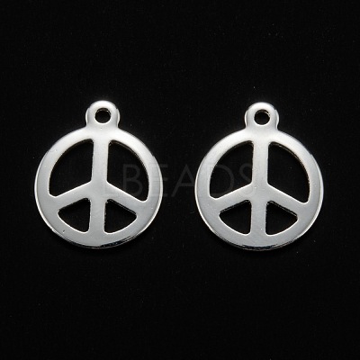 201 Stainless Steel Pendants STAS-O110-05S-1