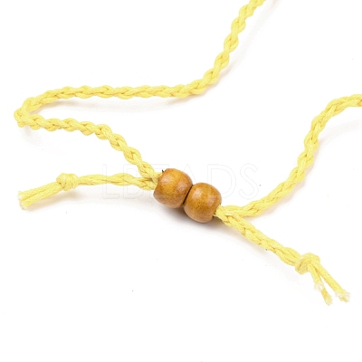 Adjustable Braided Waxed Cord Macrame Pouch Necklace Making NJEW-I243-A05-1